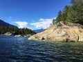 The rocky point off the bays of Prideaux Haven