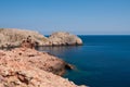 Headland of Morell bay of Menorca island Royalty Free Stock Photo