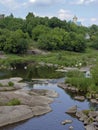 Rocky rapids on the river, Korsun Shevchenkivsky, Ukraine