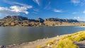 Rocky ridge across the lake at the Buffalo Bill Reservoir