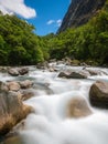 Rocky river landscape in rainforest, New Zealand Royalty Free Stock Photo