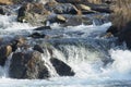 Rocky river, rushing water Royalty Free Stock Photo