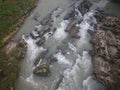 Rocky river with sustain flow