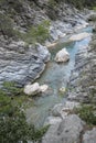 Rocky riverbed landscape