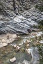 Rocky riverbed view