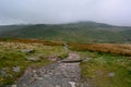 Rocky road in the hills near Pen y Fan peak, Brecon Beacons National Park, Wales, UK Royalty Free Stock Photo