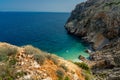 Rocky scenic mali bok orlec beach on cres island croatia