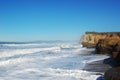 Rocky Sea shore in Santa Cruz, California Royalty Free Stock Photo