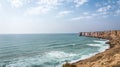 Rocky seashore in sunny Portugal