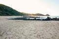 Rocky seashore on Shelly Beach at Port Macquarie Australia Royalty Free Stock Photo