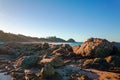 Rocky seashore on Shelly Beach at Port Macquarie Australia Royalty Free Stock Photo