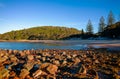 Rocky seashore on Shelly Beach at Port Macquarie Australia Royalty Free Stock Photo