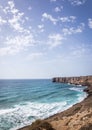 Rocky seashore in sunny Portugal