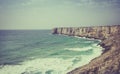 Rocky seashore in sunny Portugal