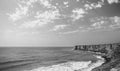 Rocky seashore in sunny Portugal