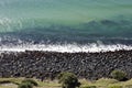 Rocky shore of Australian coastline with crystal clear waters