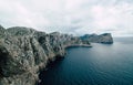 Rocky shore of Cap Formentor, Majorca, Spain Royalty Free Stock Photo