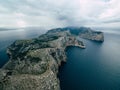 Rocky shore of Cap Formentor, Majorca, Spain Royalty Free Stock Photo