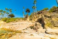 Rocky shore in Laguna Beach Royalty Free Stock Photo