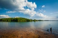 Rocky shore of Lake Norman, at Jetton Park, in Cornelius, North