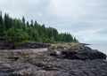 Rocky Shore on Lake Superior Royalty Free Stock Photo