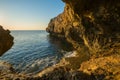 Rocky shore of Mediterranean Sea Royalty Free Stock Photo