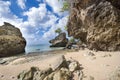 Rocky shore at Padang-padang beach, Bali Royalty Free Stock Photo