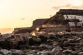 Rocky Shore in Puerto Rico, Gran Canaria, Spain Royalty Free Stock Photo