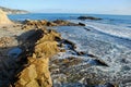 Rocky shoreline below Heisler Park, Laguna Beach, CA Royalty Free Stock Photo