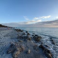 Rocky shoreline at Caspersen Beach, Florida Royalty Free Stock Photo