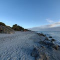 Rocky shoreline at Caspersen Beach, Florida Royalty Free Stock Photo