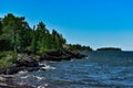 Rocky Coastline of Lake Superior Royalty Free Stock Photo