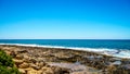 The rocky shoreline of the west coast of the island of Oahu Royalty Free Stock Photo