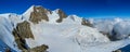 Monte Rosa massiv, Castor panorama, glacier walk and climb in the Alps Royalty Free Stock Photo