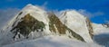 Alps panorama snow glacier and summits of the Alps