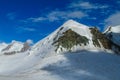 View of the summit of Castor and Pollux, Monterosa massiv in the Alps Royalty Free Stock Photo