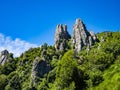 Rocky Spiers on Grigna Meridionale mountain Royalty Free Stock Photo