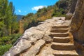 Rocky stairway in Andalusian mountains. Royalty Free Stock Photo