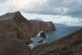 Rocky steep shore