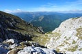 Rocky steep valley in Piatra Craiului mountains Royalty Free Stock Photo