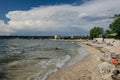 Rocky and stony beach in Dajla town, Croatia, Europe Royalty Free Stock Photo