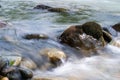 Rocky stream running water of mountain river Royalty Free Stock Photo