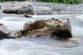 Rocky stream running water of mountain river Royalty Free Stock Photo