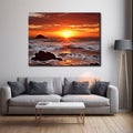 Rocky Sunrise Seascape Royalty Free Stock Photo