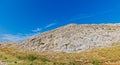 Rocky Terrain and Blue Sky on Pag Island Royalty Free Stock Photo