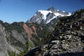 Rocky terrain and Mount Shuksan Mount Baker Washington State Royalty Free Stock Photo