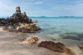 Rocky tropical coastline Royalty Free Stock Photo