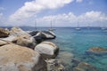 Rocky tropical shoreline