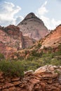 Rocky valley in Zion National Park Royalty Free Stock Photo