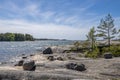 Rocky view of Purunpaa coast and sea Royalty Free Stock Photo